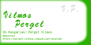 vilmos pergel business card